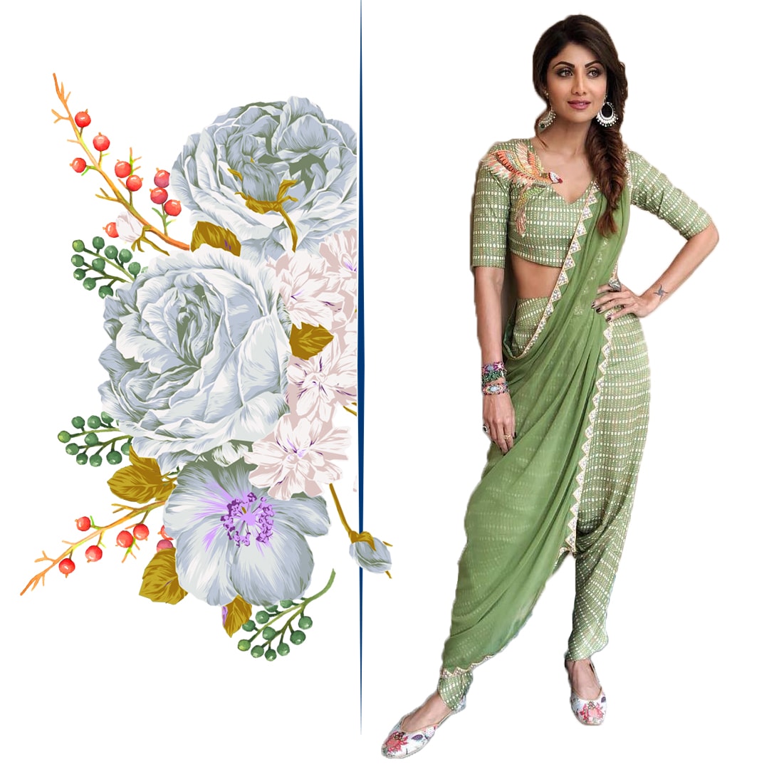 Shilpa Shetty in Roshni Chopra saree