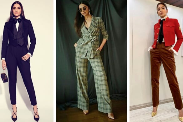 Sonam Kapoor, Deepika Padukone, Anushka Sharma, Pant-Suits