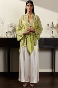 Embroidered Jacket & Pant Set By Varun Bahl