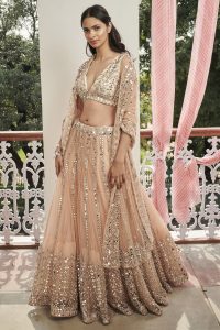 Mirror Embellished Lehenga Set By Abhinav Mishra