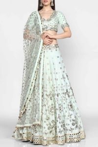 Mirror Embellished Lehenga Set By Abhinav Mishra