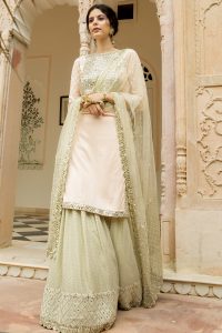 Mirror Embroidered kurta Sharara Set By Abhinav Mishra