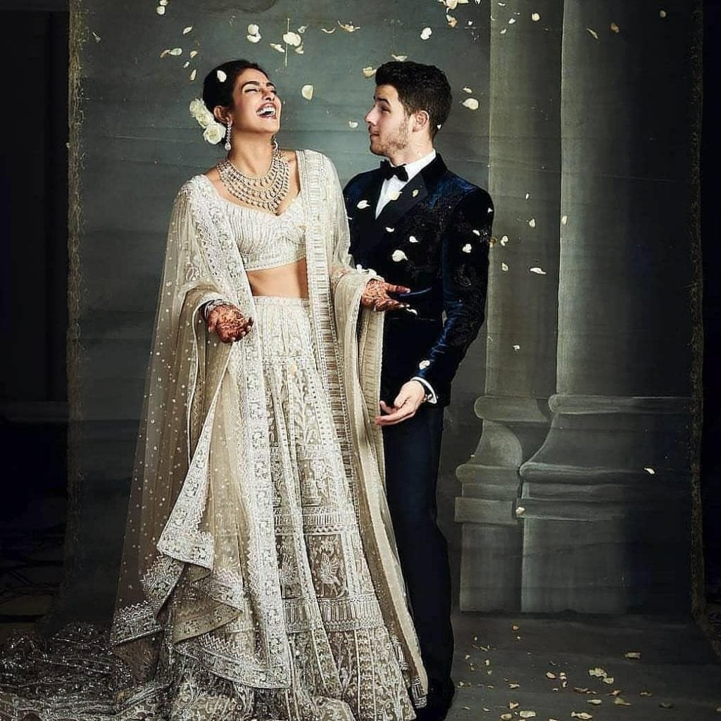 Priyanka Chopra In A Lehenga By Falguni Shane Peacock