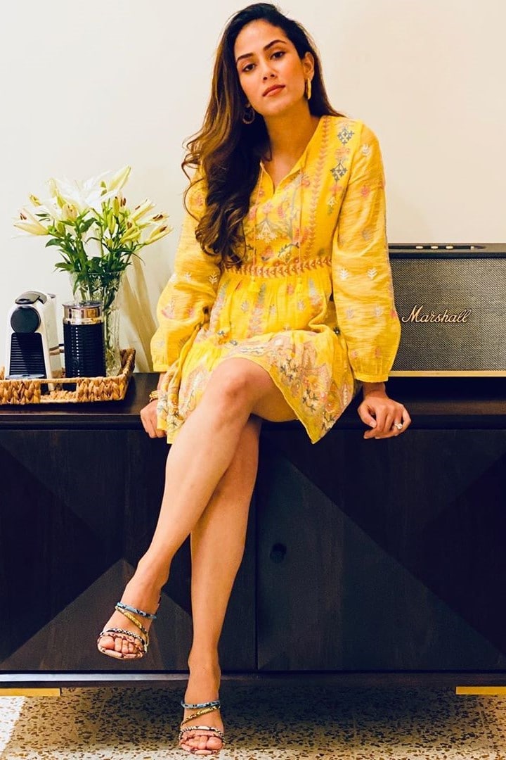 Mira Rajput wearing Anita Dongre