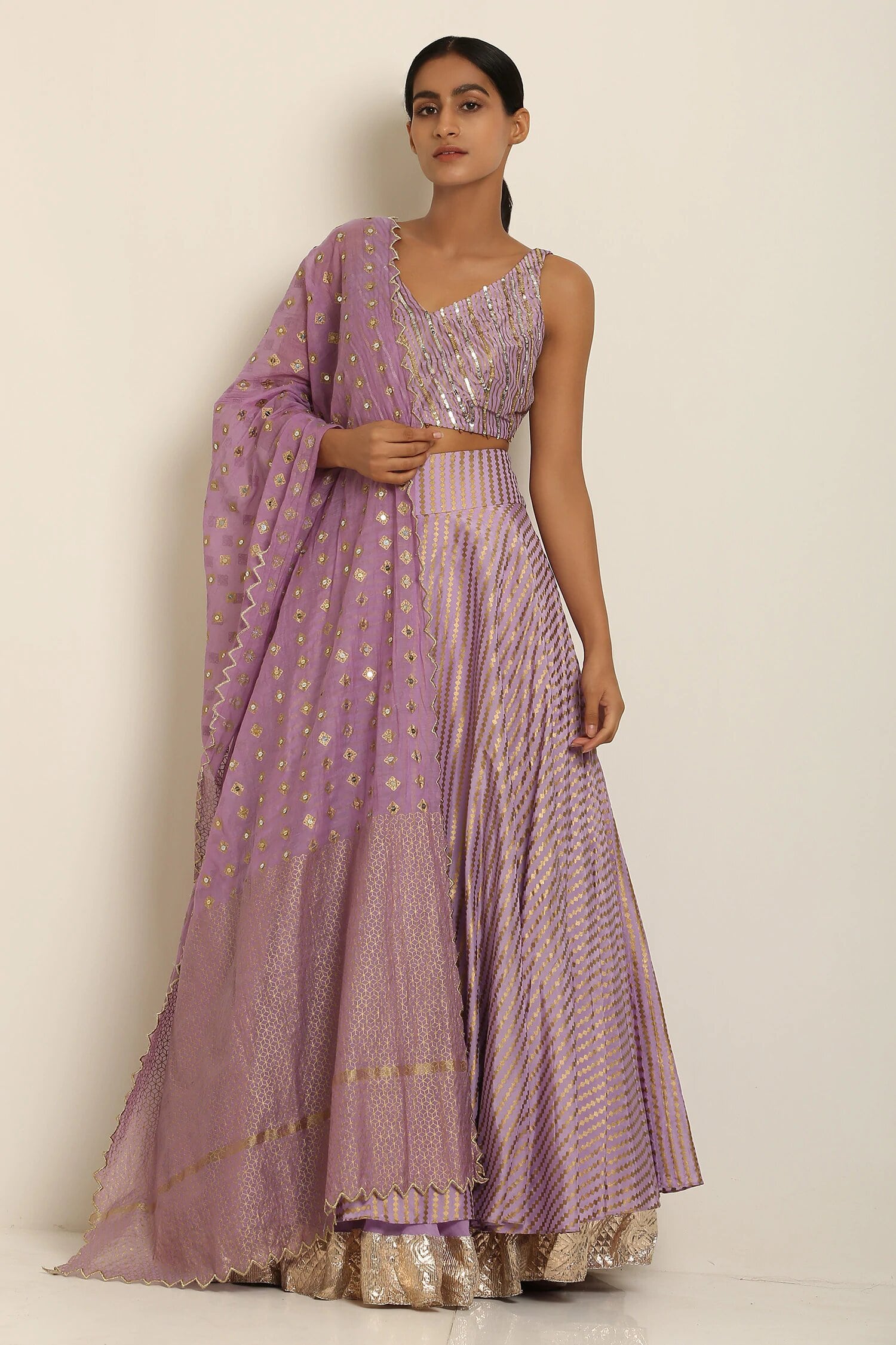 Seema Nanda Lavender lehenga for Diwali Shopping