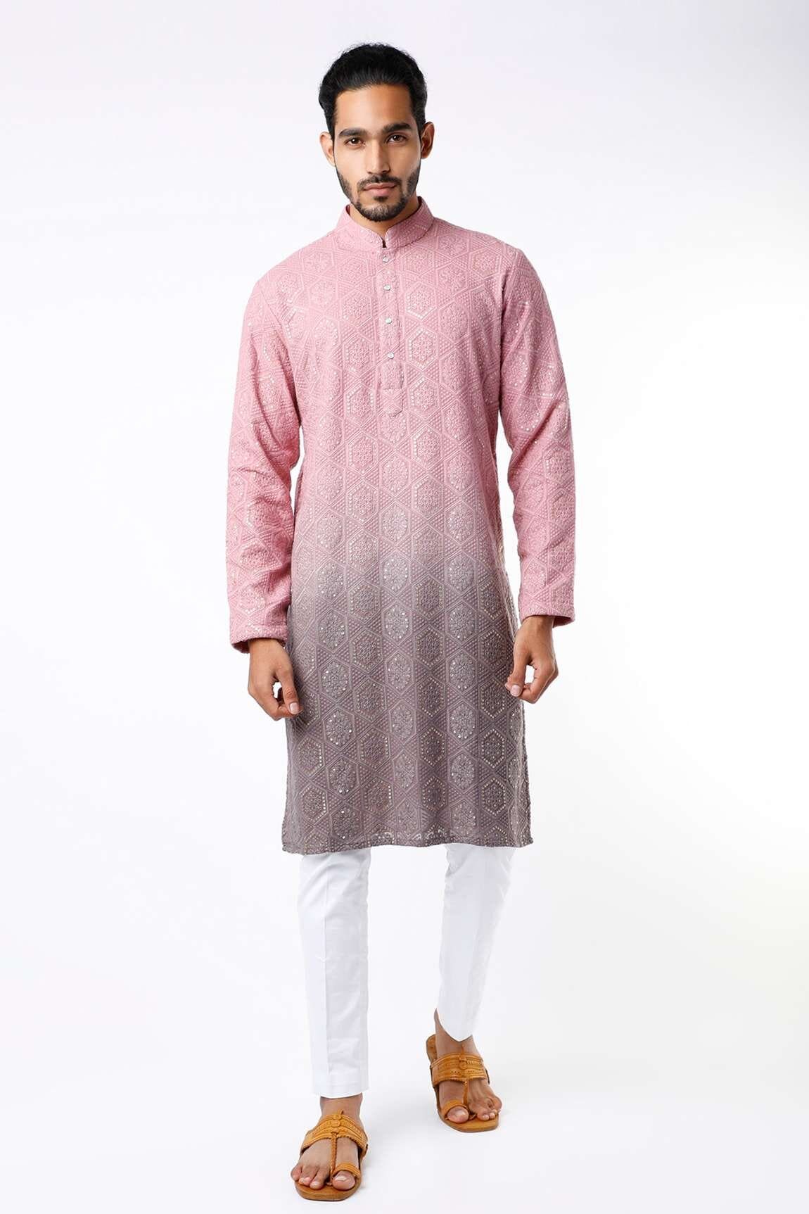 Embroidered Kurta Set for Men