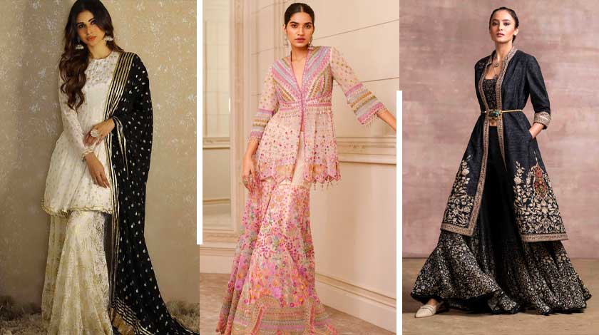 Designer Sharara and Gharara Set | Aza Fashions