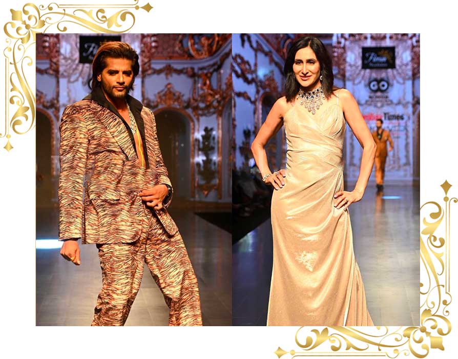 Karanvir Bohra and Tejay Sidhu at Bombay Times Fashion Week 2023