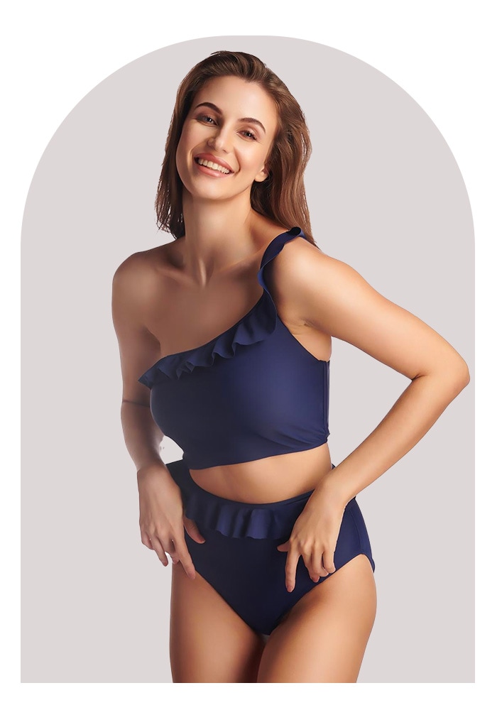 Kai Resortwear One Shoulder Bikni Set | Aza Fashions