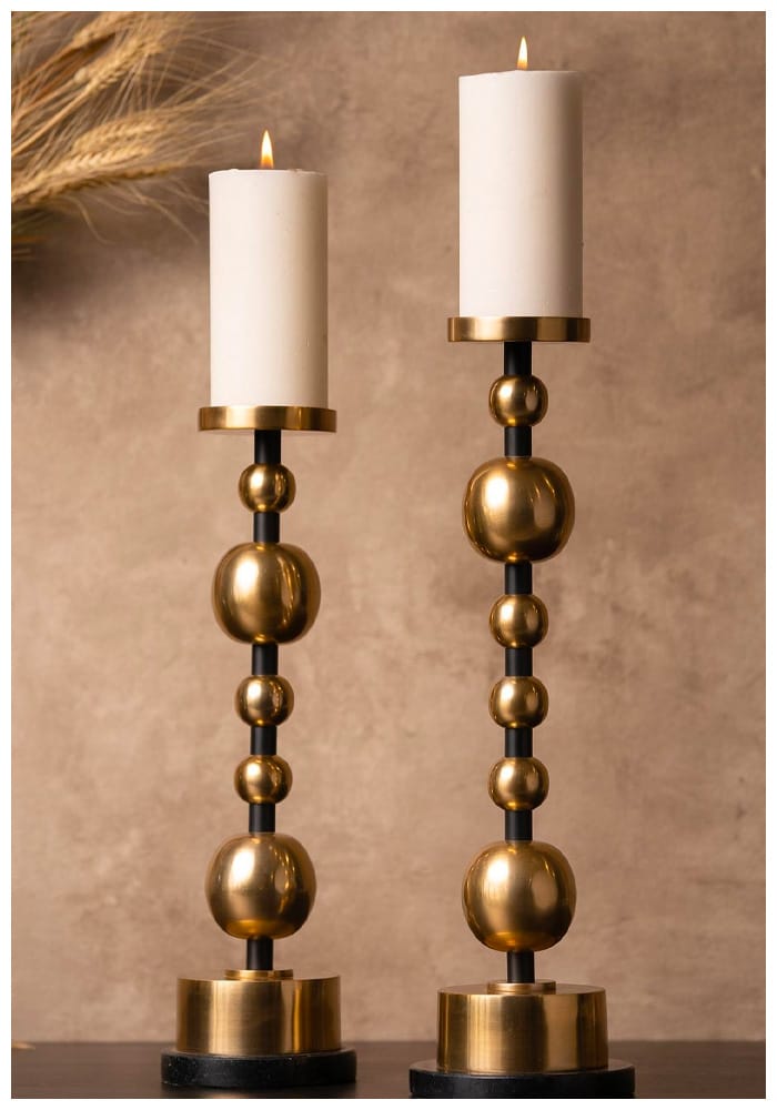 S.G. Home Tall Baller Candle Holder