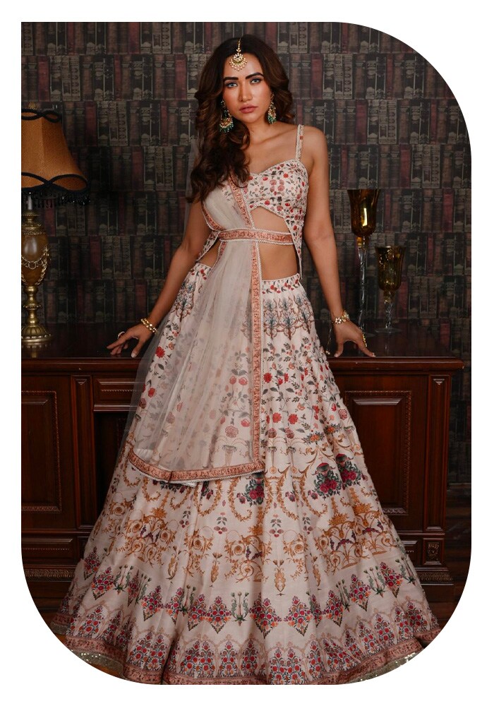 Archana Kochhar Printed Lehenga Set