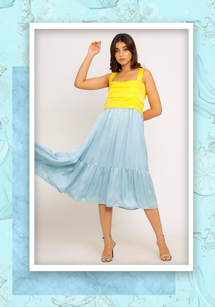 Color Block Dress By Neora By Nehal Chopra- Disney Princess outfits