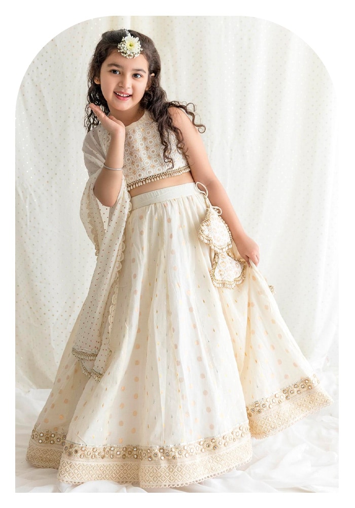 Embroidered Lehenga Set for Girls