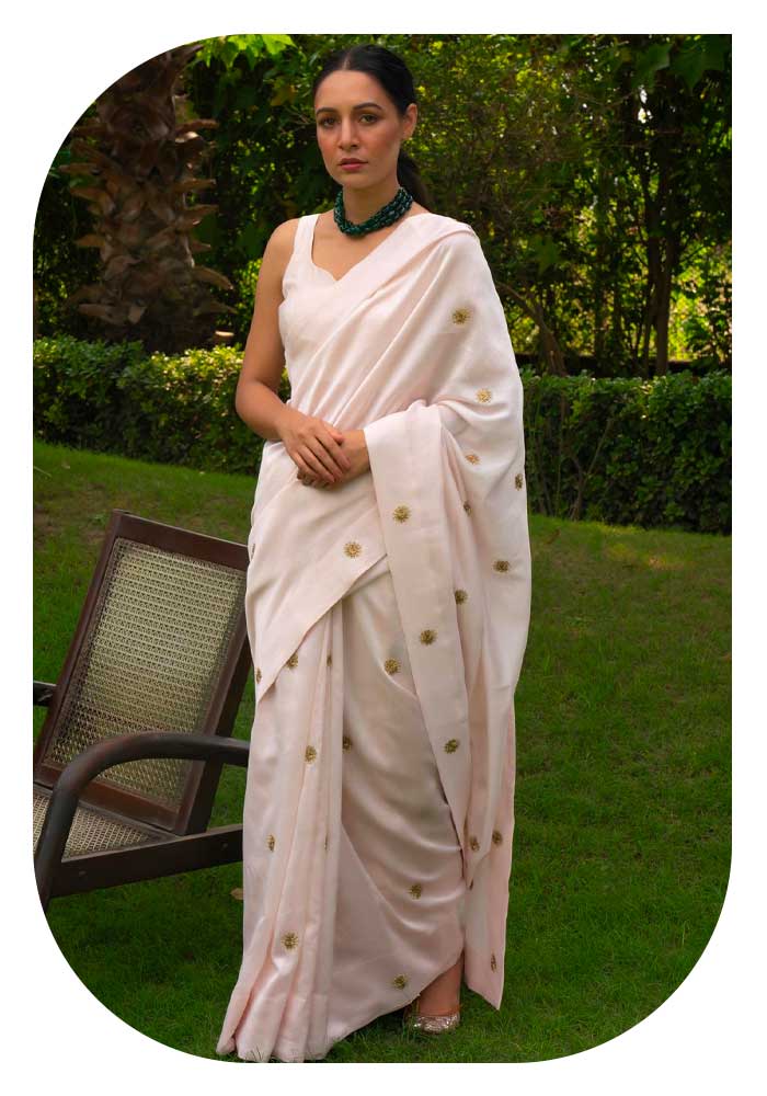 Designer Chanderi Embroidered Saree | Rashi Jain