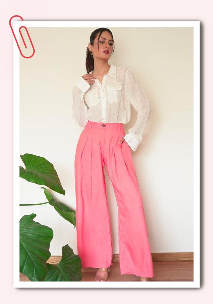 Seesa Pink Trouser | Aza Fashions