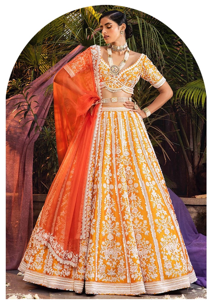 Yellow Lehenga Set | Aza Fashions