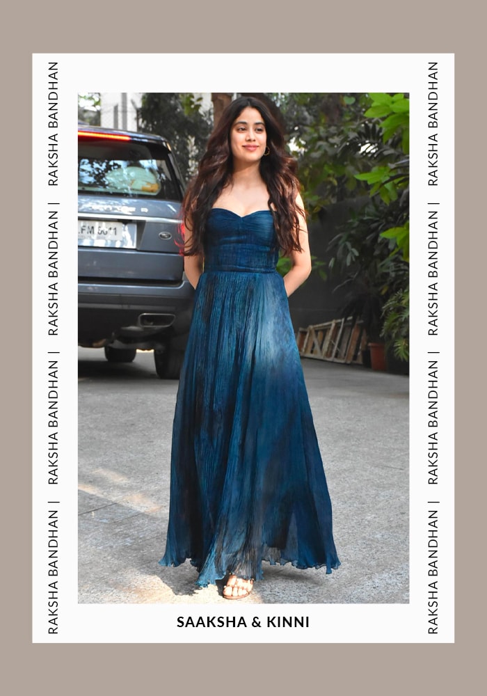 Blue pleated maxi dress | Saaksha & Kinni 