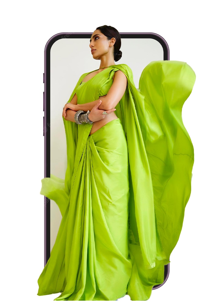 Sobhita Dhulipala| Designer green saree