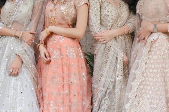 Mirror Embellished Lehengas for Women