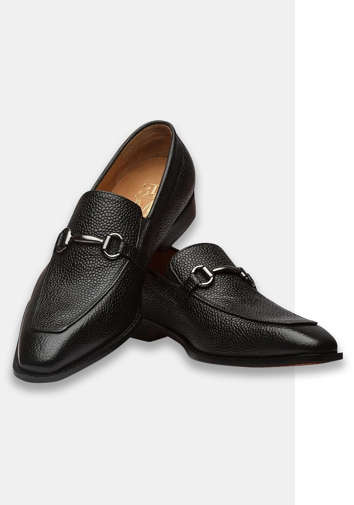 Black Leather Loafers | Aza Fashions