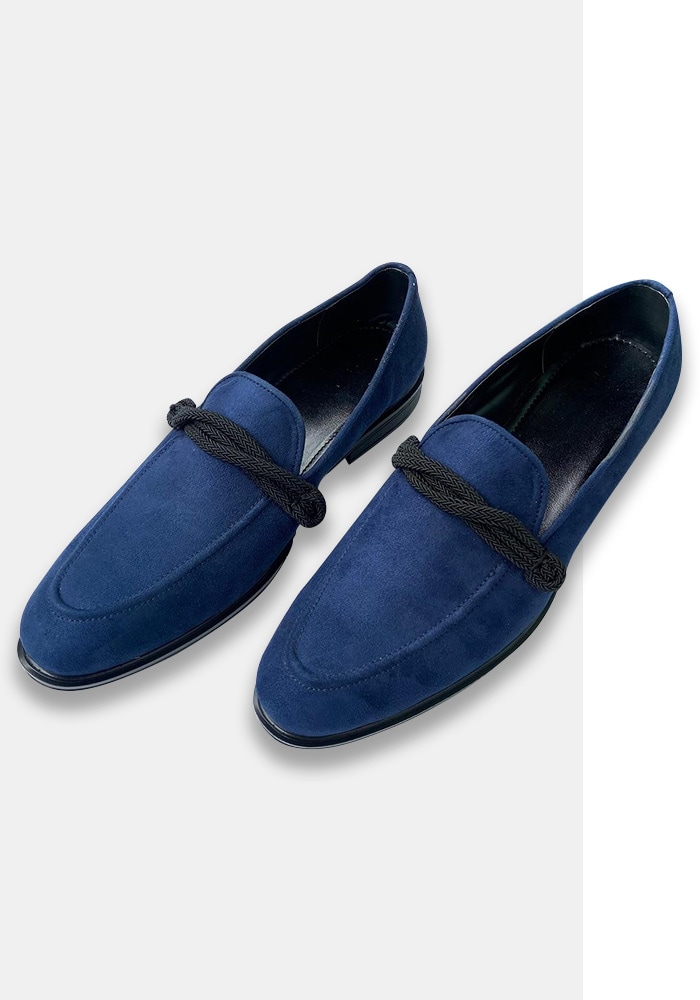 Blue Suede Loafers- Footwear for men under 20k | Aza Fashions