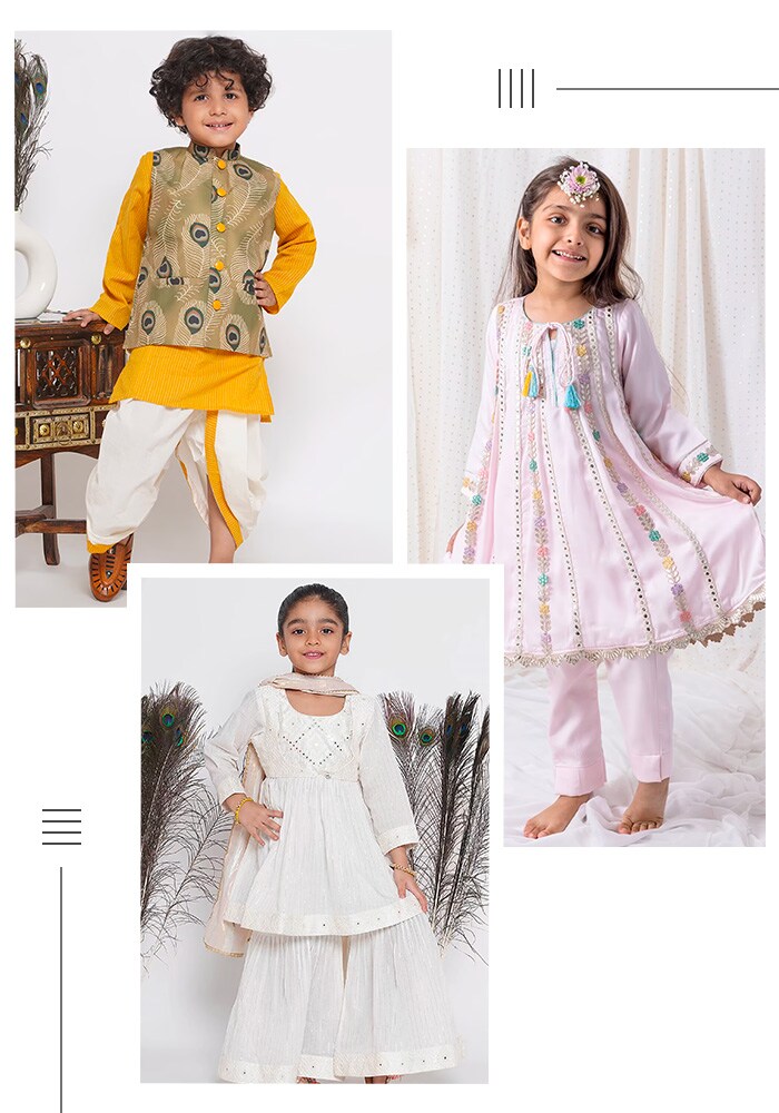 Festive Designer Wear for Kids Online at Aza Fashions | Celebration Sale