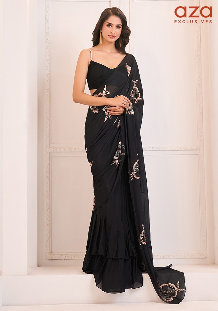 Black Saree Masumi Mewawalla Rang