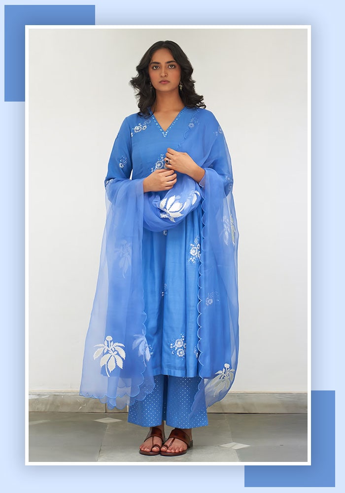 Blue Anarkali Dress