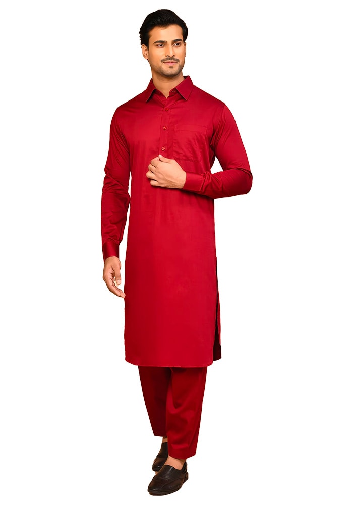 Red Pathani for Karwa Chauth