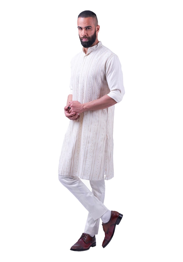 White Kurta Set for Men