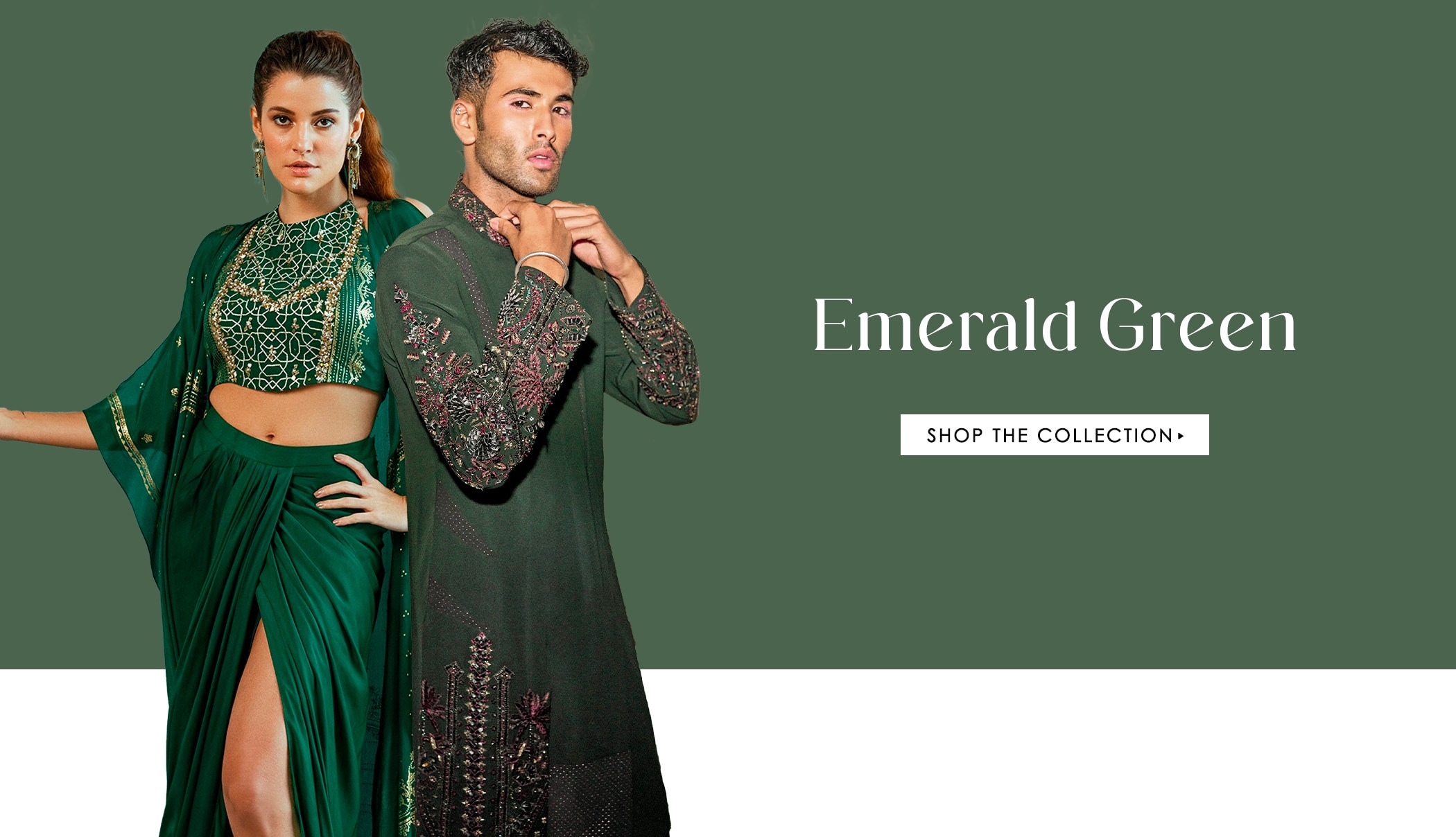 Shop Latest Collection in Emerald Green