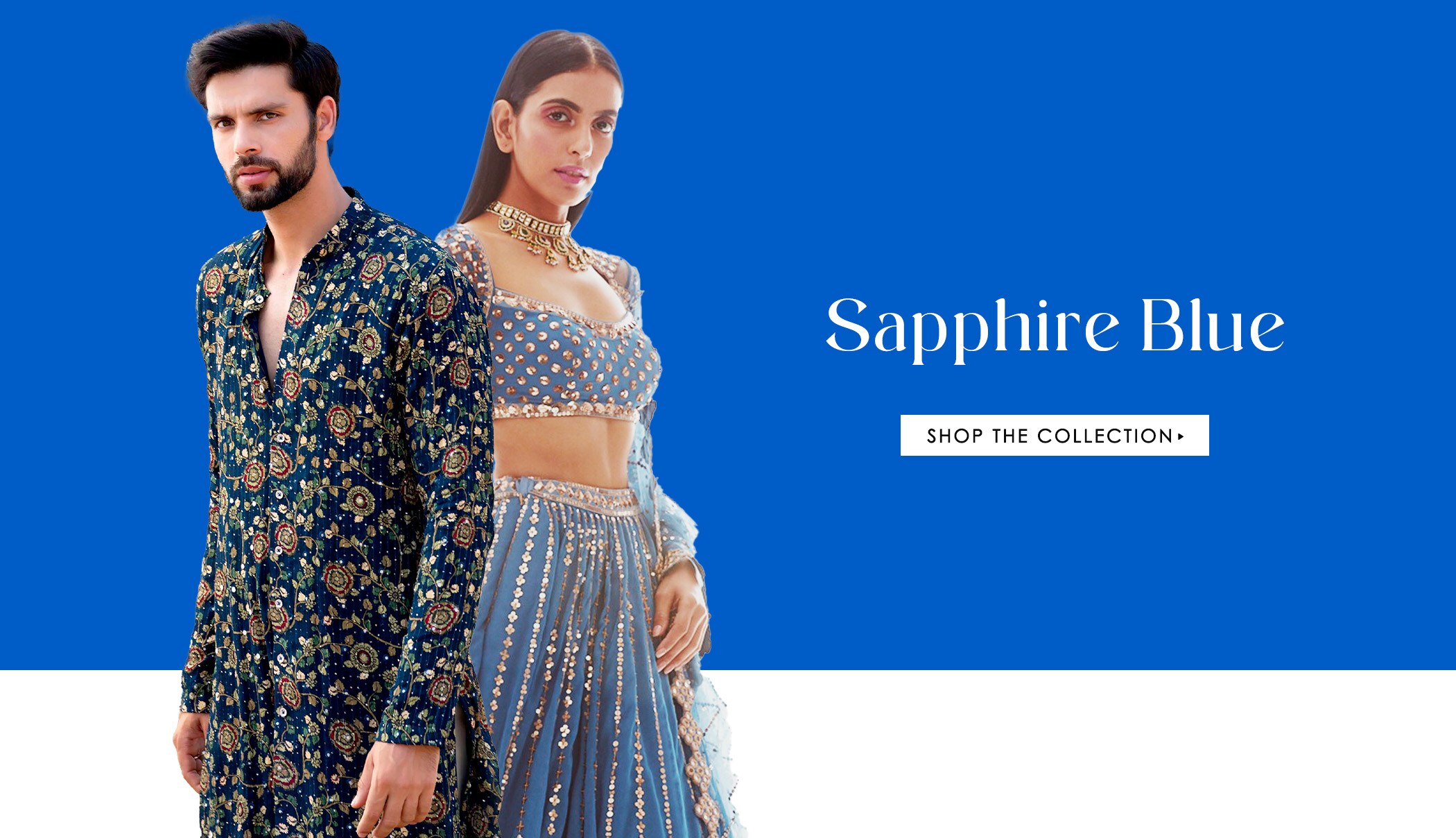 Shop Latest Collection in Sapphire Blue