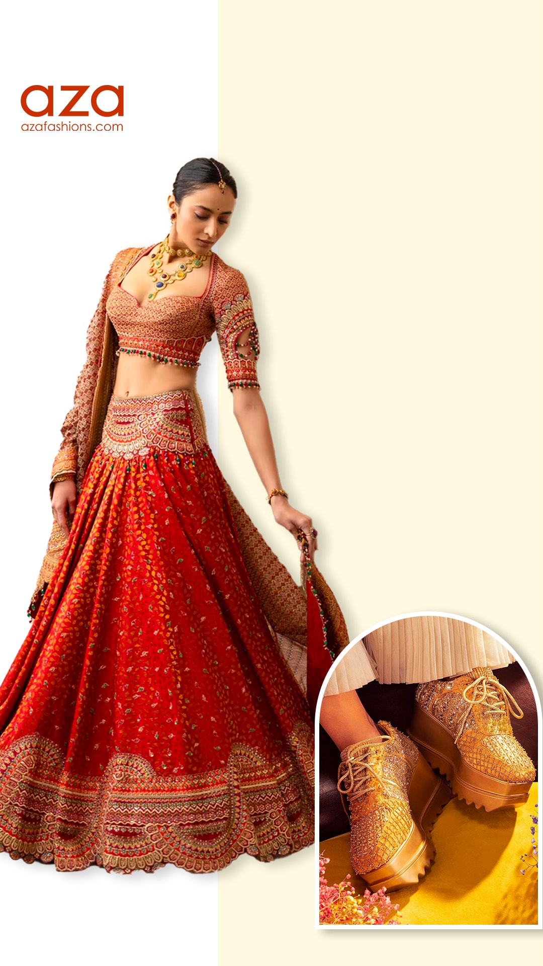 Aza hot sale bridal lehengas