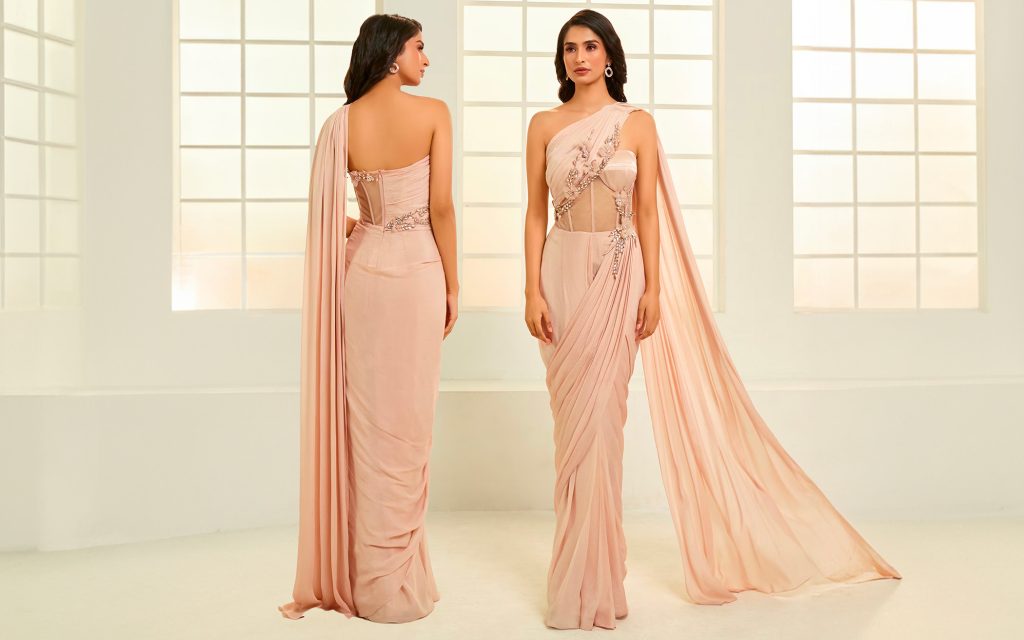 Corset Saree Gown