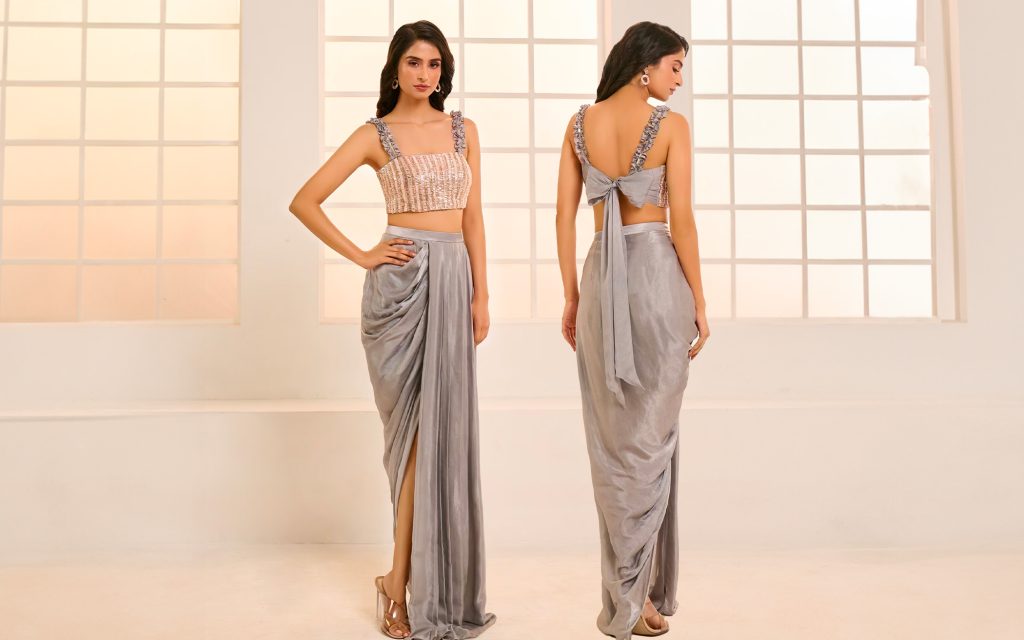 Draped Dhoti Skirt from Masumi Mewawalla X Aza Rang