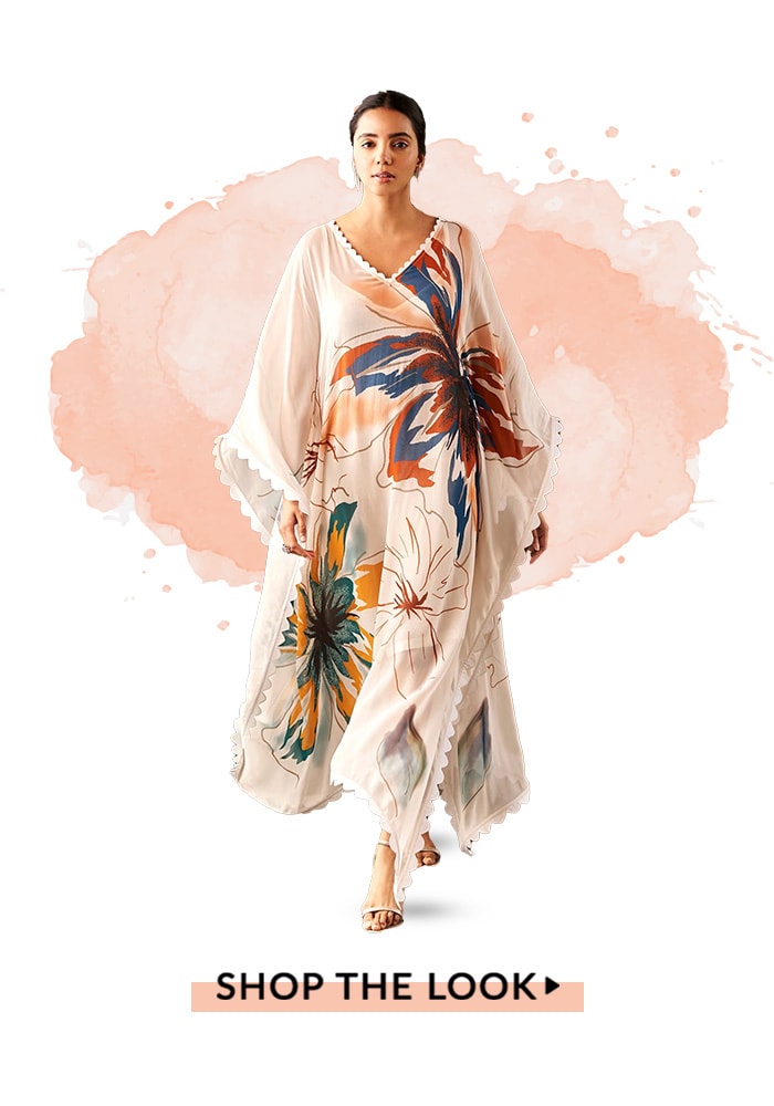 Varun Bahl Floral Printed Kaftan For Holi