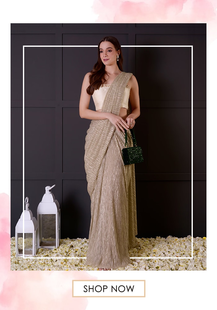 Shop Pre-draped Saree for Cocktail | Aza Fashions