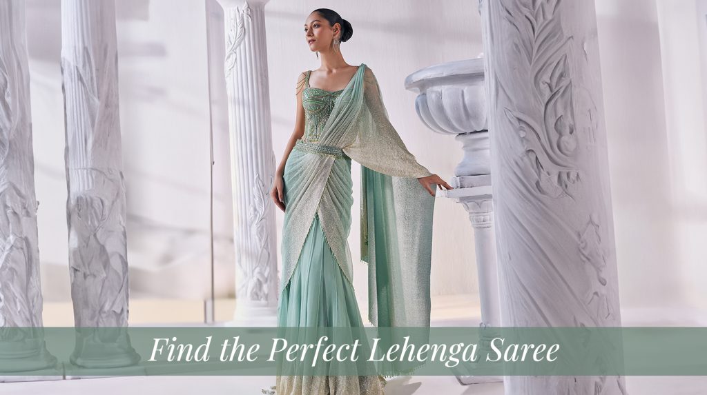 Green Lehenga Saree