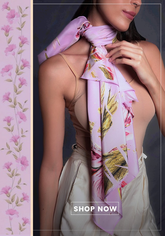 Floral Scarf by Designer Seesa