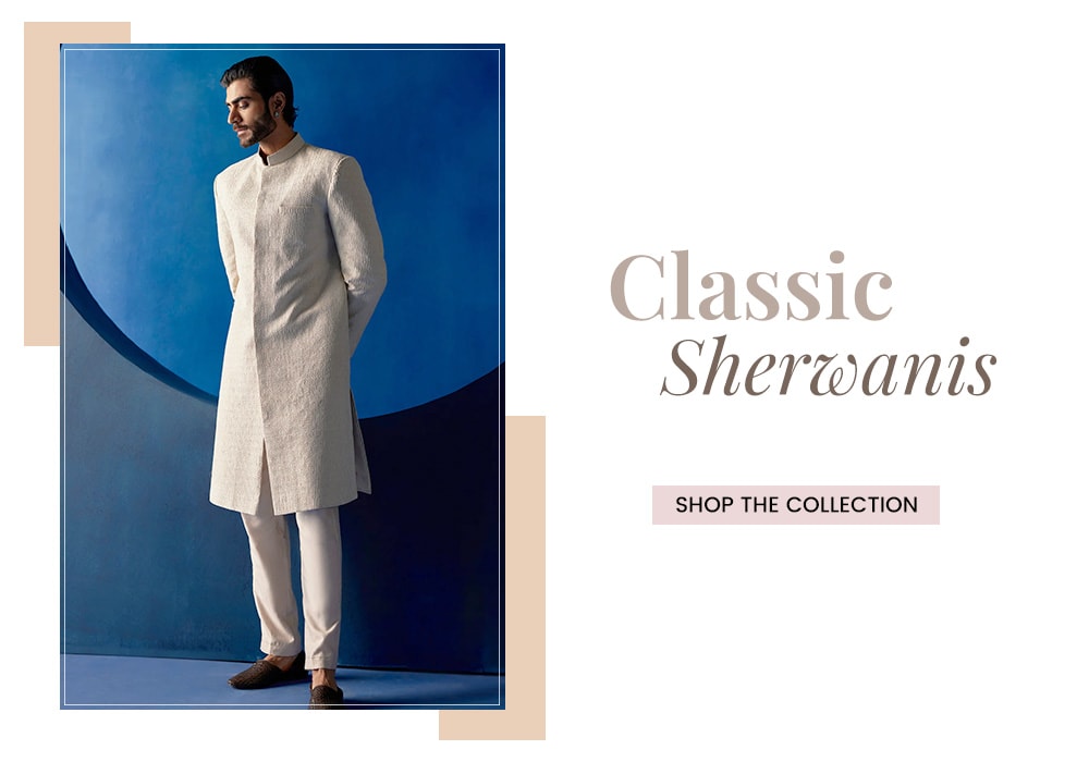 Shop classic sherwanis for men online at Aza Fashions