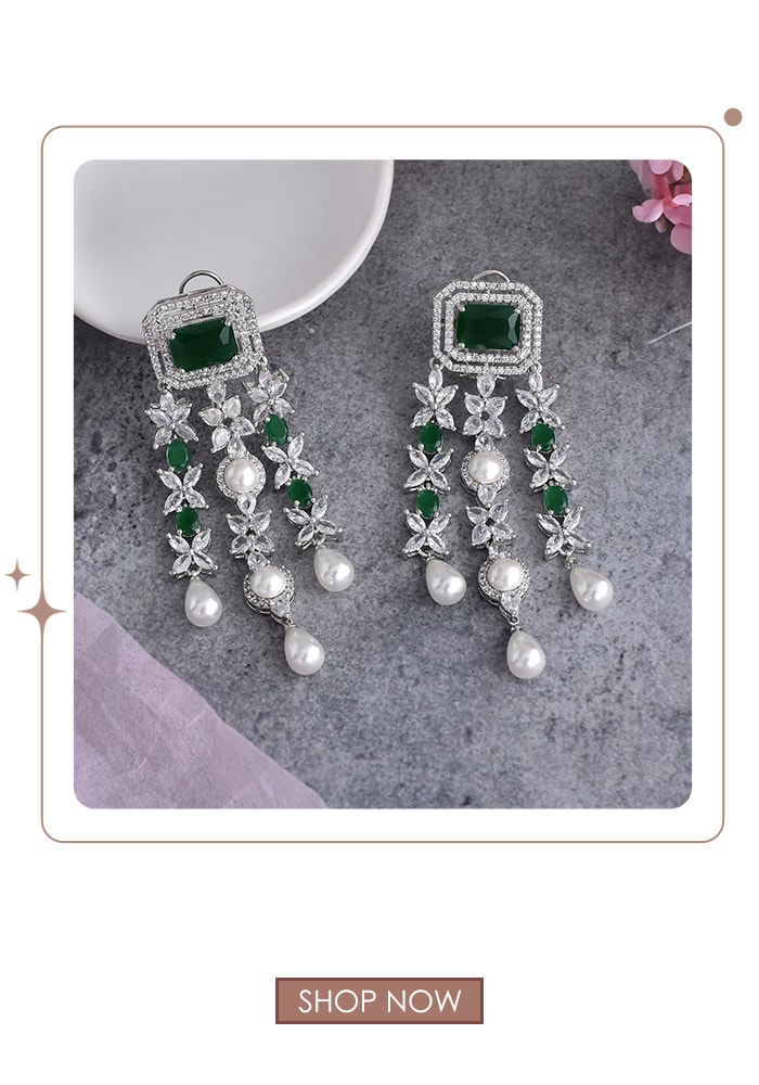 Green earrings