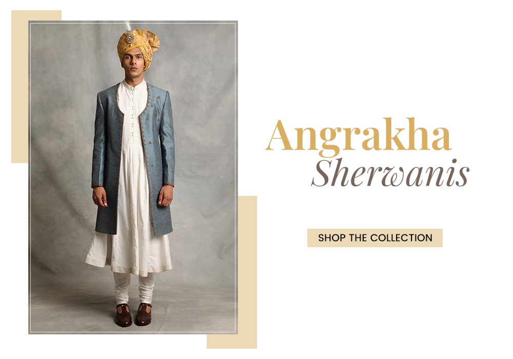 Shop angrakha sherwani online for men at Aza Fashions