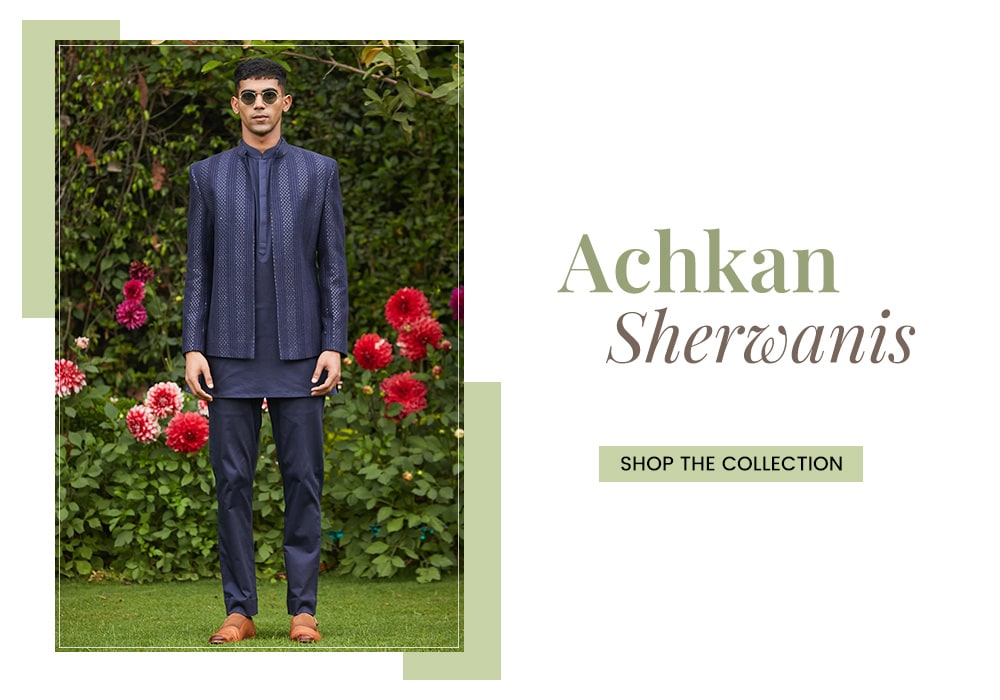 Shop designer achakan sherwani for men online at Aza Fashions