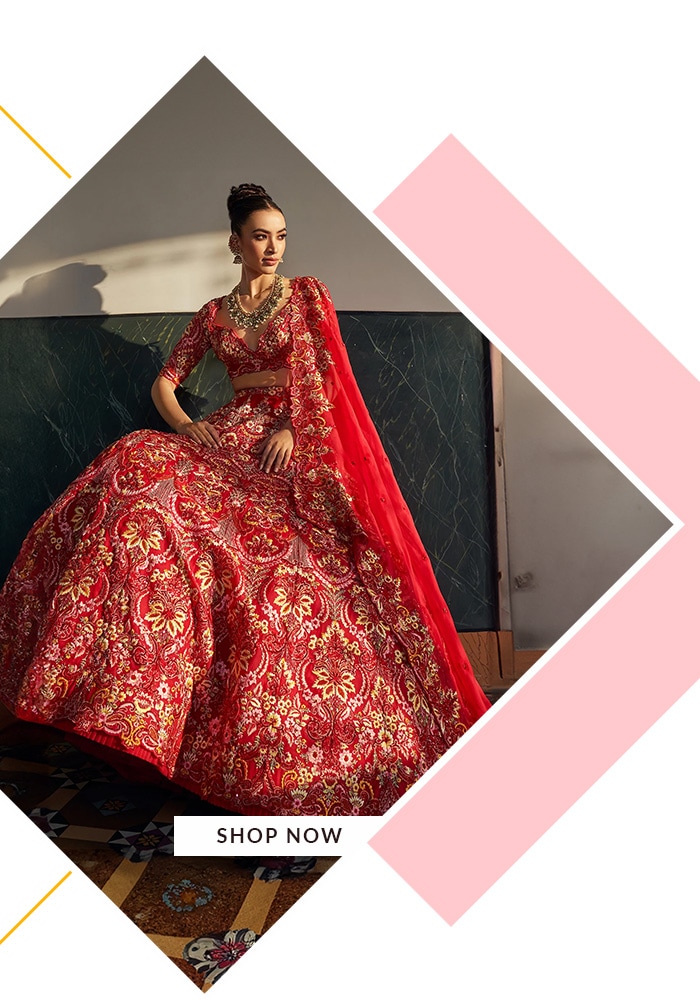 Anushree Reddy red lehenga