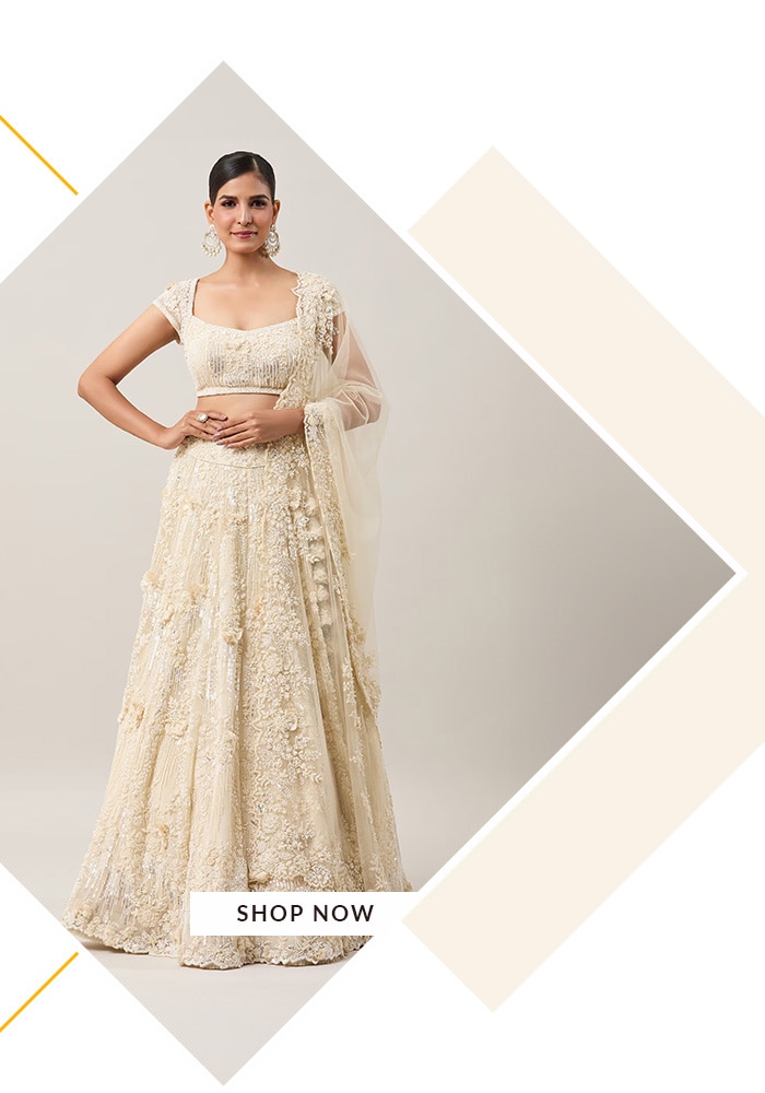 Anushree reddy ivory lehenga