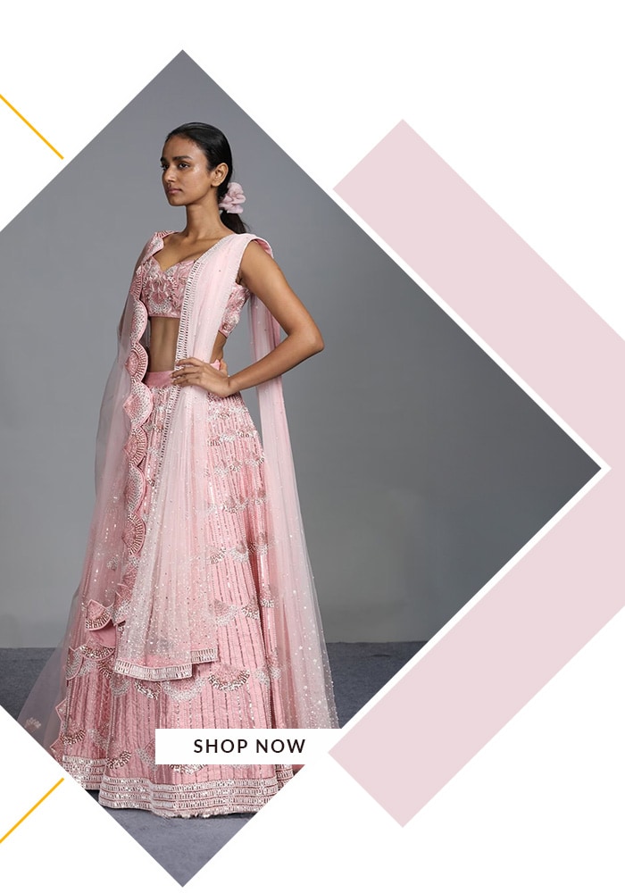 Masumi Mewawalla pink bridal lehenga