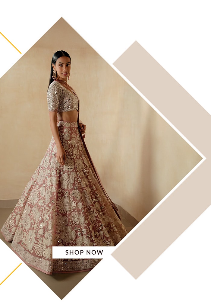 Mishru pink lehenga