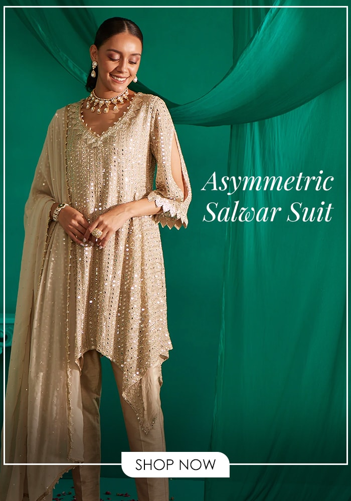 Asymmetric salwar suit