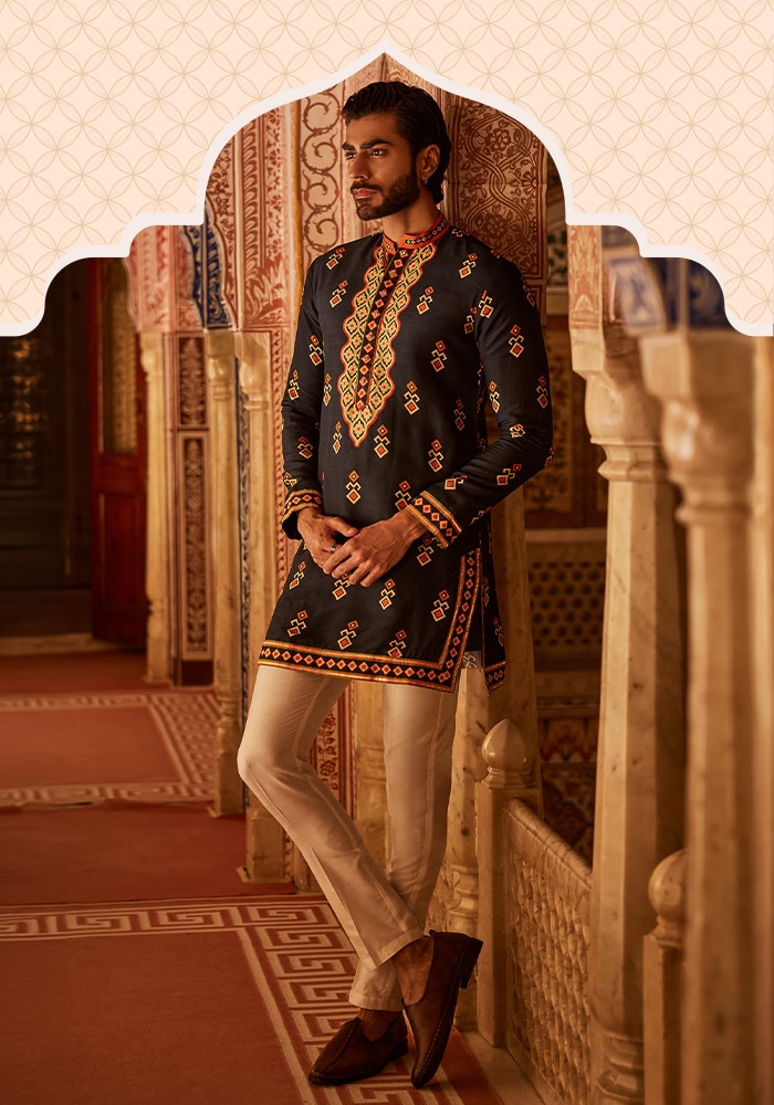 The Royaleum blue kurta set