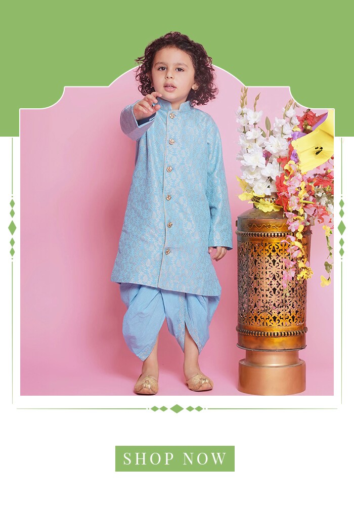 Little Bansi blue sherwani set